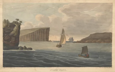 Sydney Heads Earle, Augustus. Utsikt i Australien. Sydney- Earle litografi, 1826.